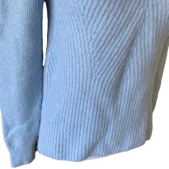 Veronica Beard cashmere blend, button mock neck, ribbed knit sweater Size Small - Picture 10 of 16